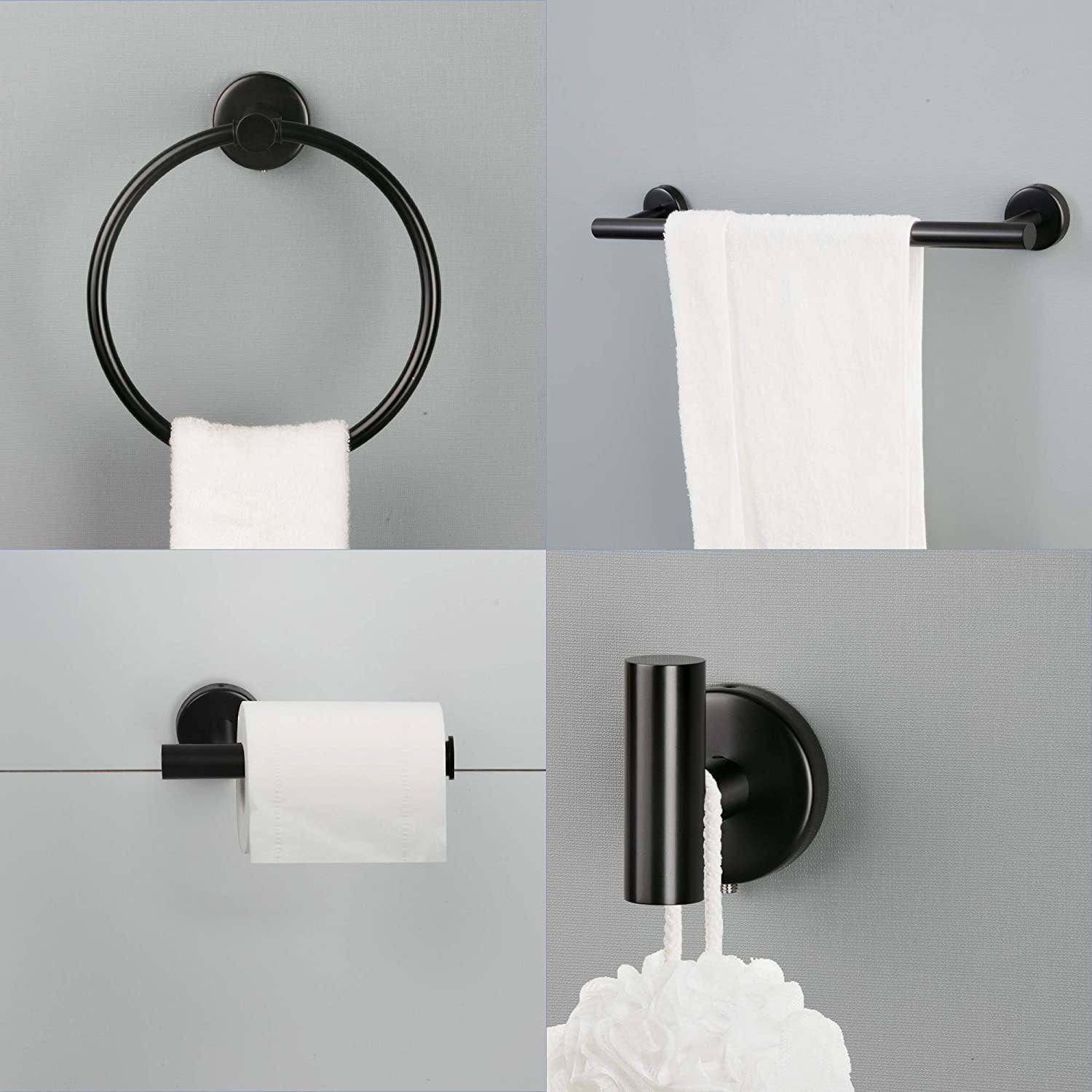 6 Piece Stainless Steel Bathroom Towel Rack Set - View 6