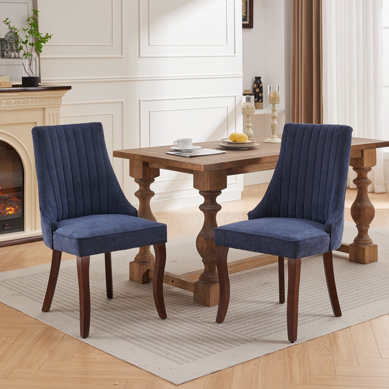 Rayon Cloth Flocking Linen Dining Chairs