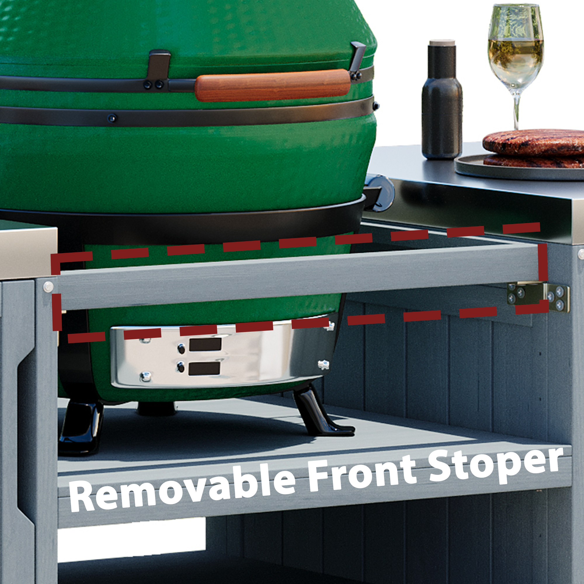 green Outdoor Kitchen Island for Big Green Egg Grills - product image 16