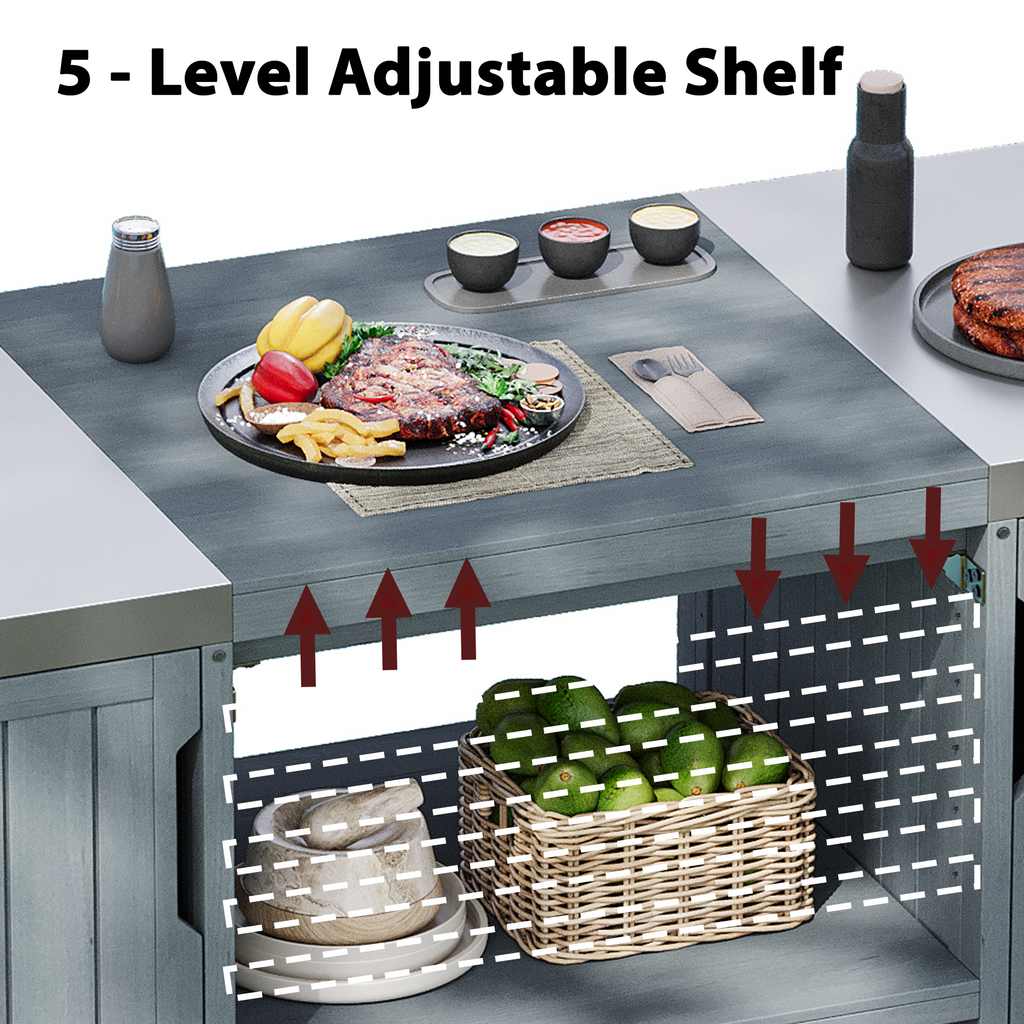 green Outdoor Kitchen Island for Big Green Egg Grills - product image 12