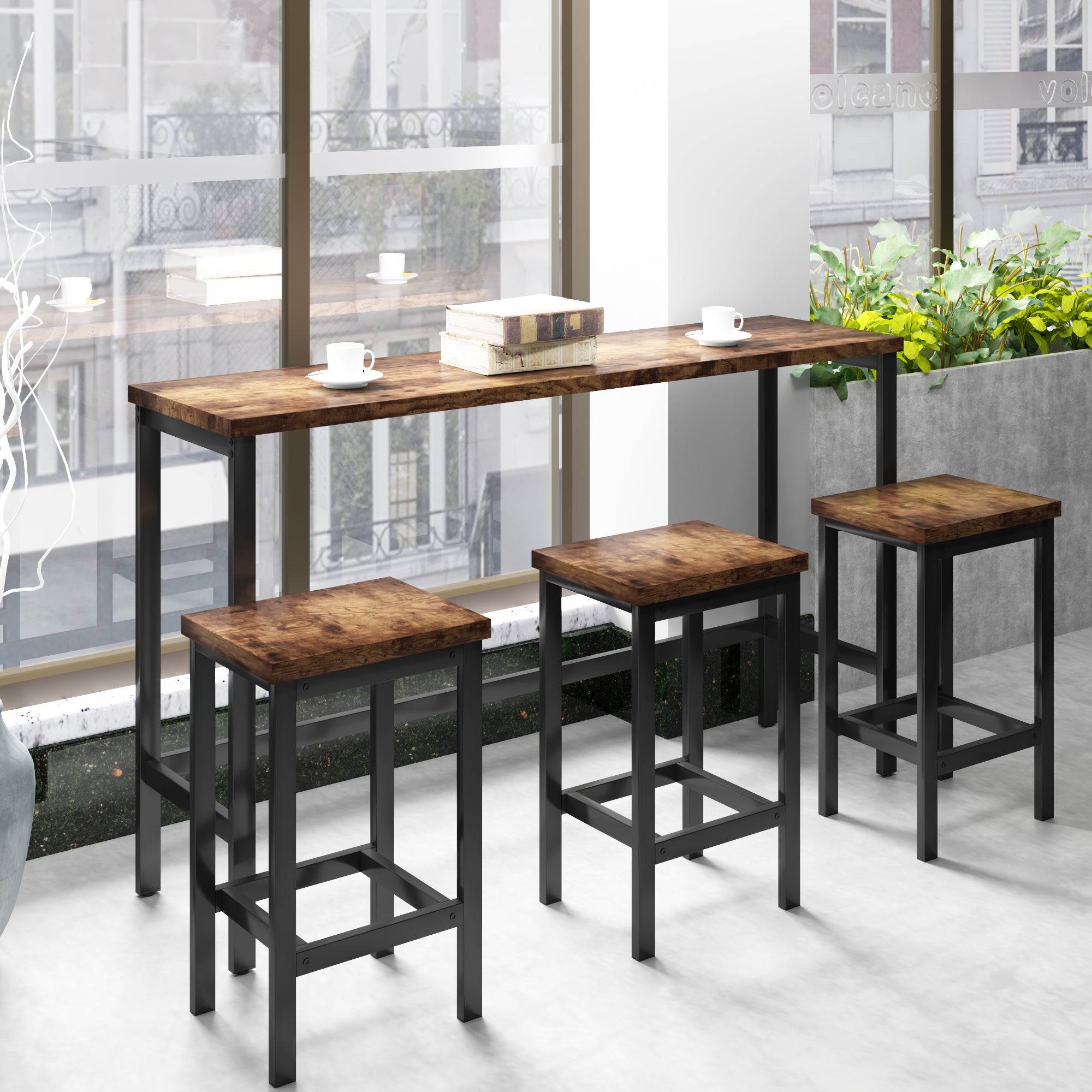 Counter Height Dining Table Set with Stools