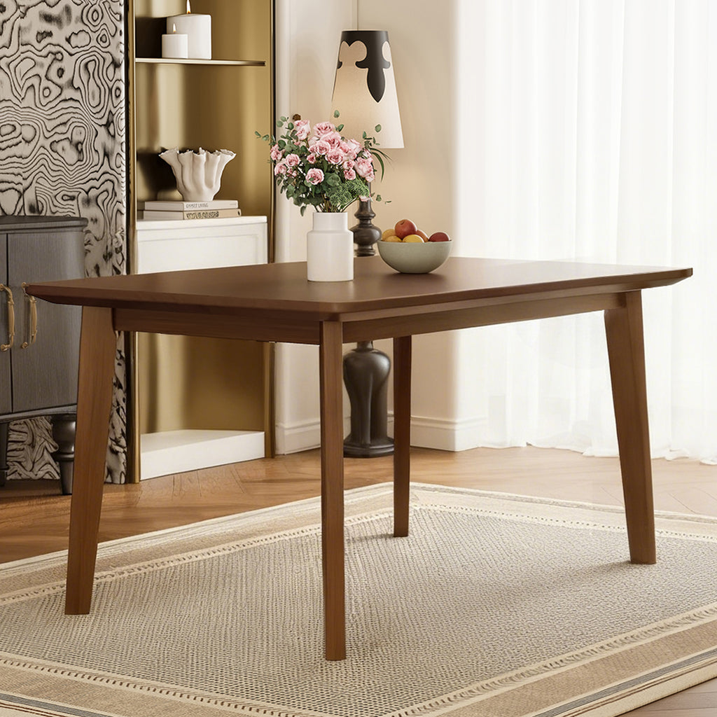 walnut Rustic 5‑Piece Walnut Dining Set - close-up of material texture and finish