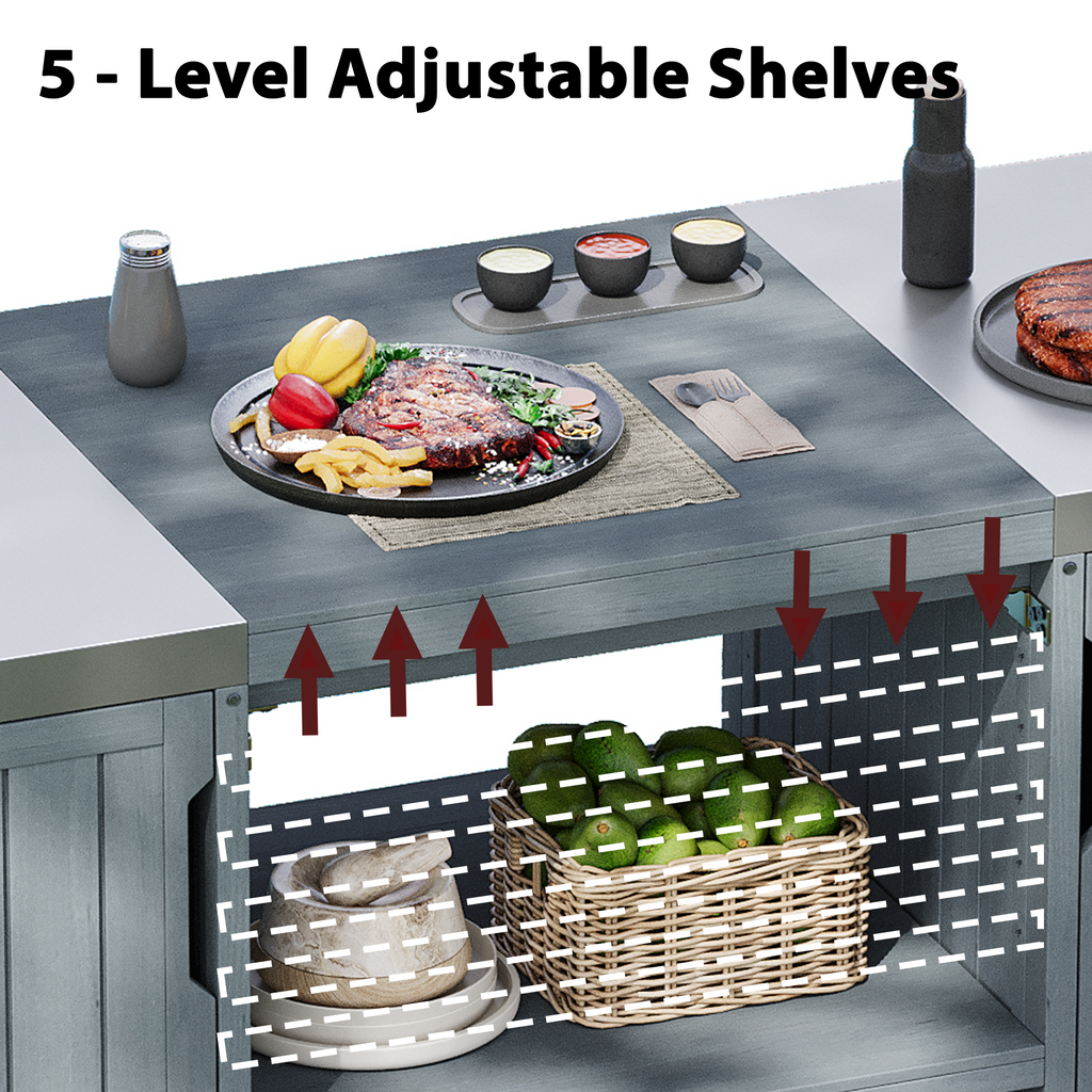 green Outdoor Kitchen Island for Big Green Egg Grills - product image 15