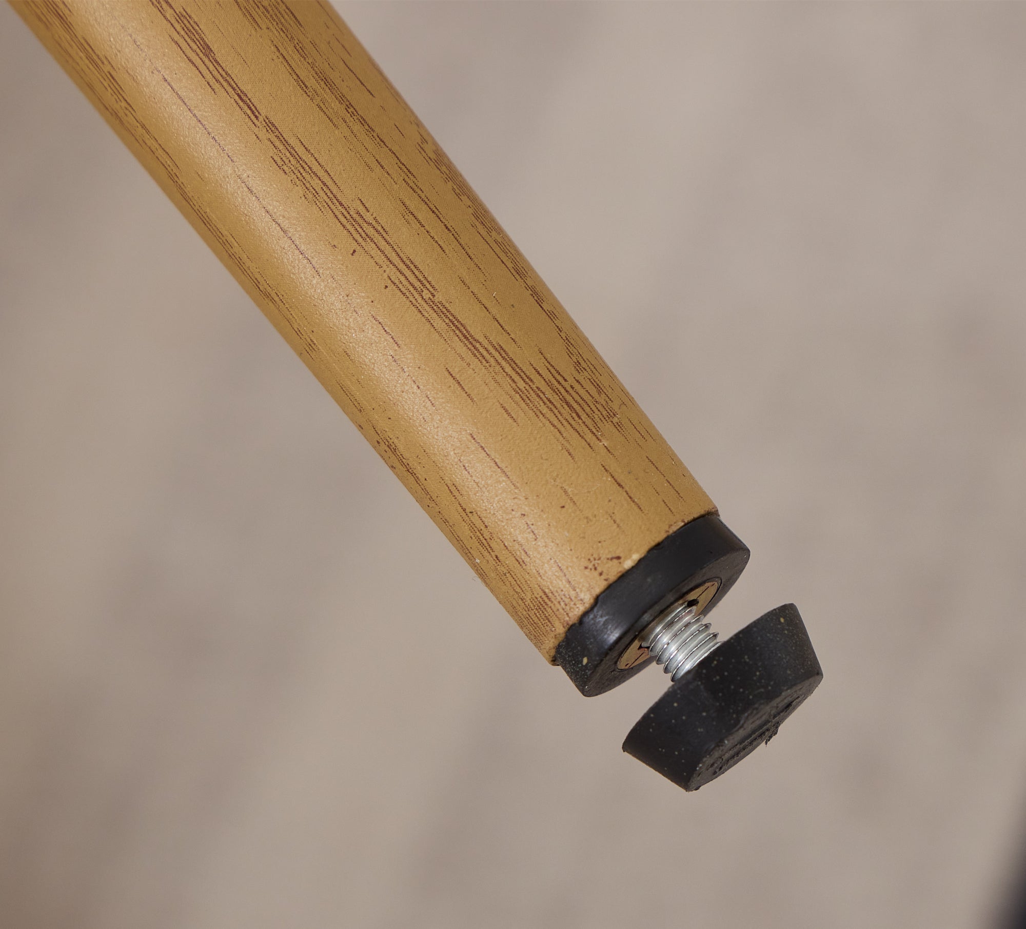 blue Blue Fabric Dining Chair with Wood‑Grain Metal Frame - alternate angle in dining room