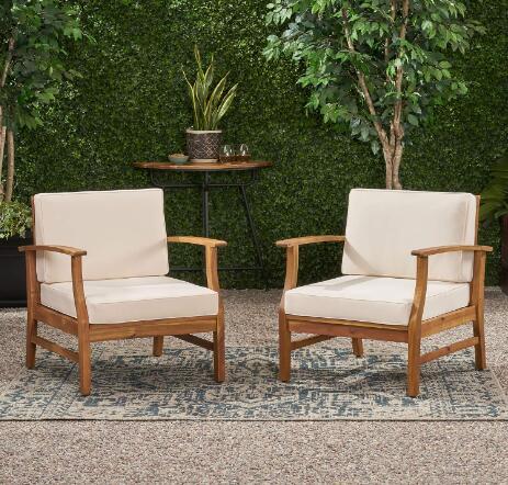 Perla Club Chairs Set of 2 - Cream