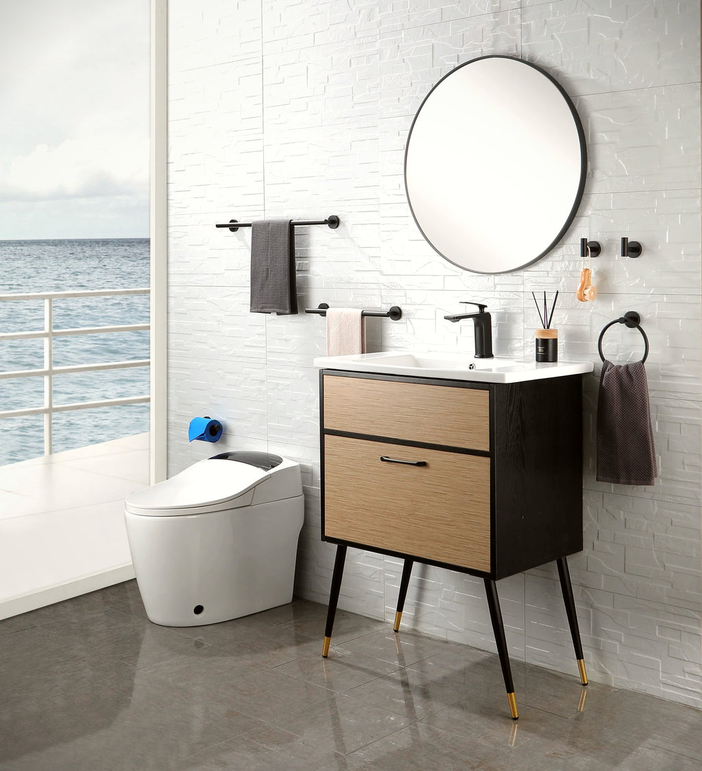 6 Piece Stainless Steel Bathroom Towel Rack Set