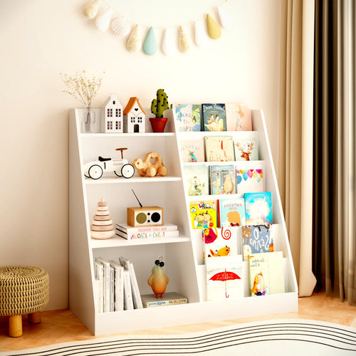 4-Tier Kids Bookshelf & Toy Organizer - Enhanced Main View