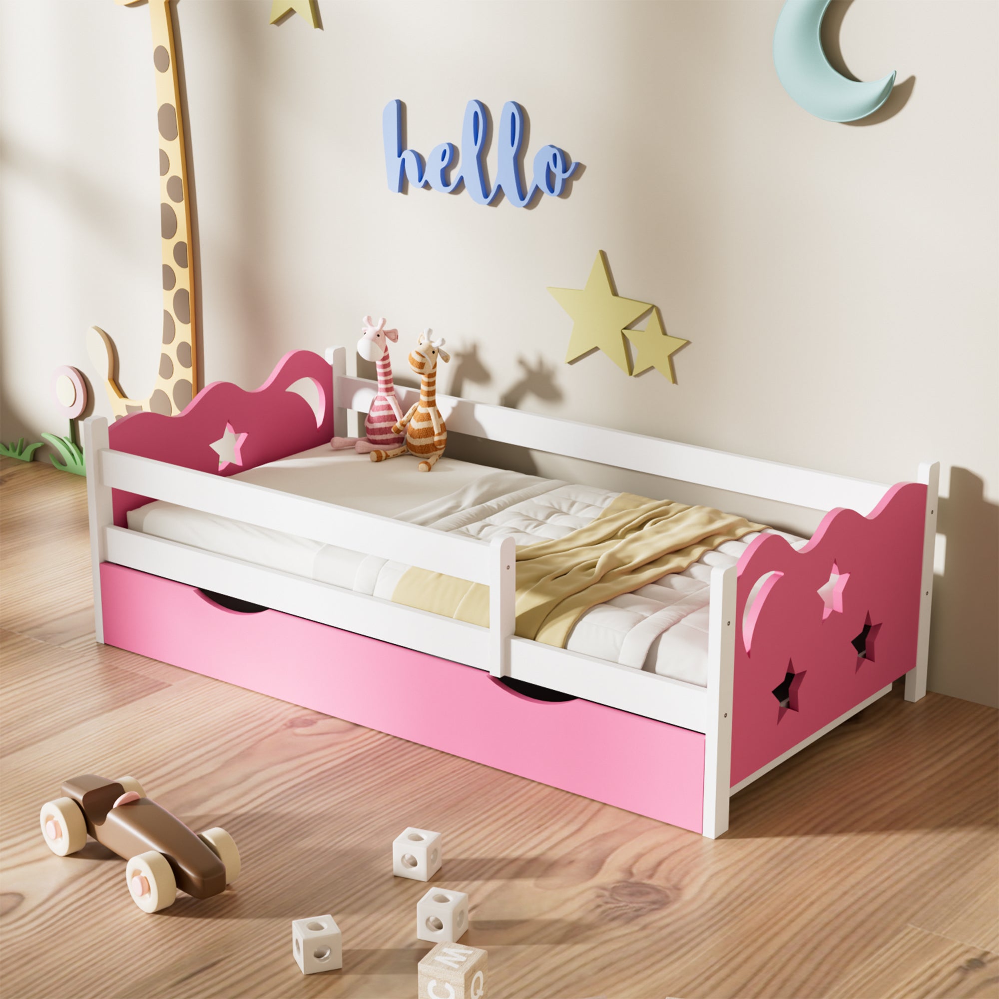 Star & Moon Kids Bed Frame