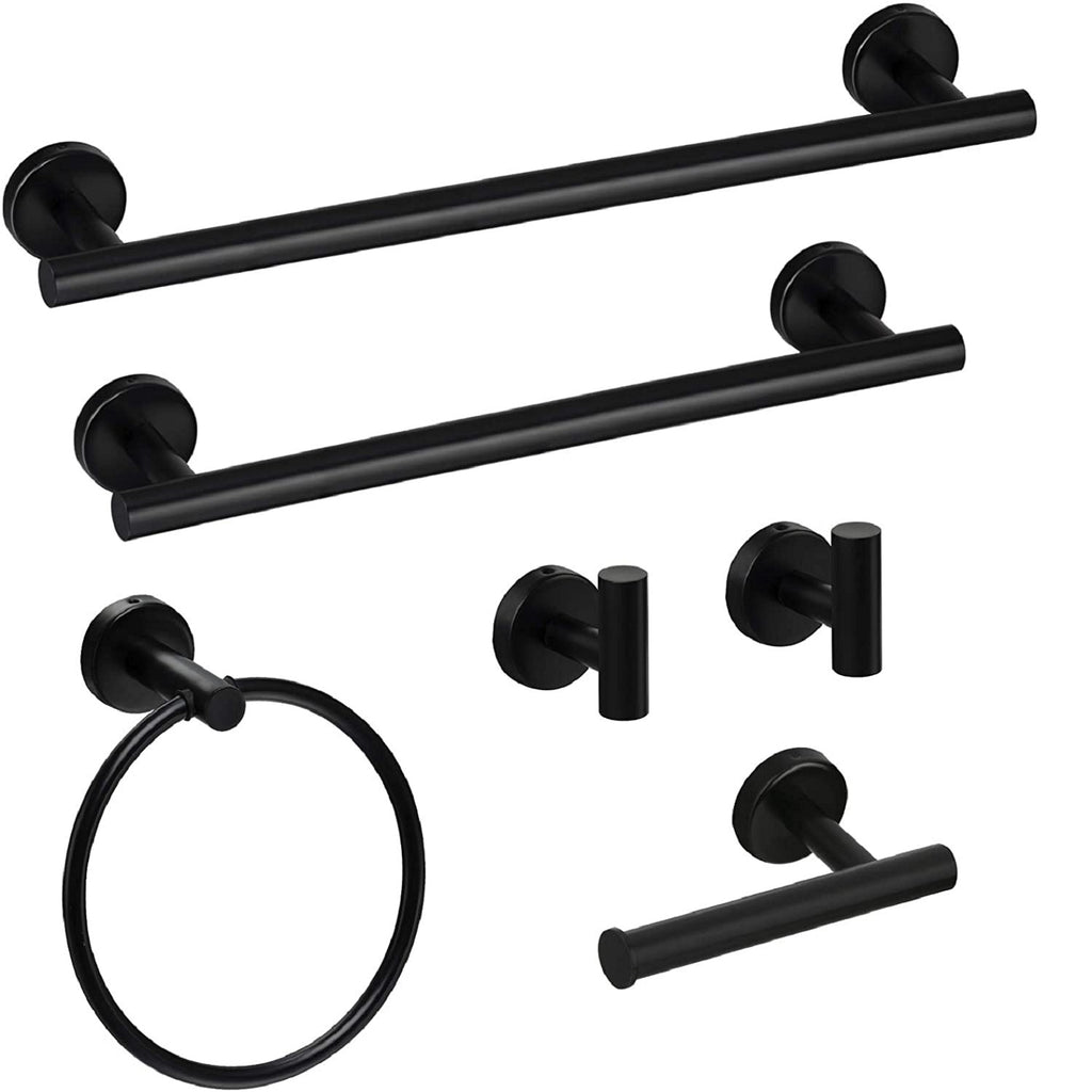 6 Piece Stainless Steel Bathroom Towel Rack Set - View 3