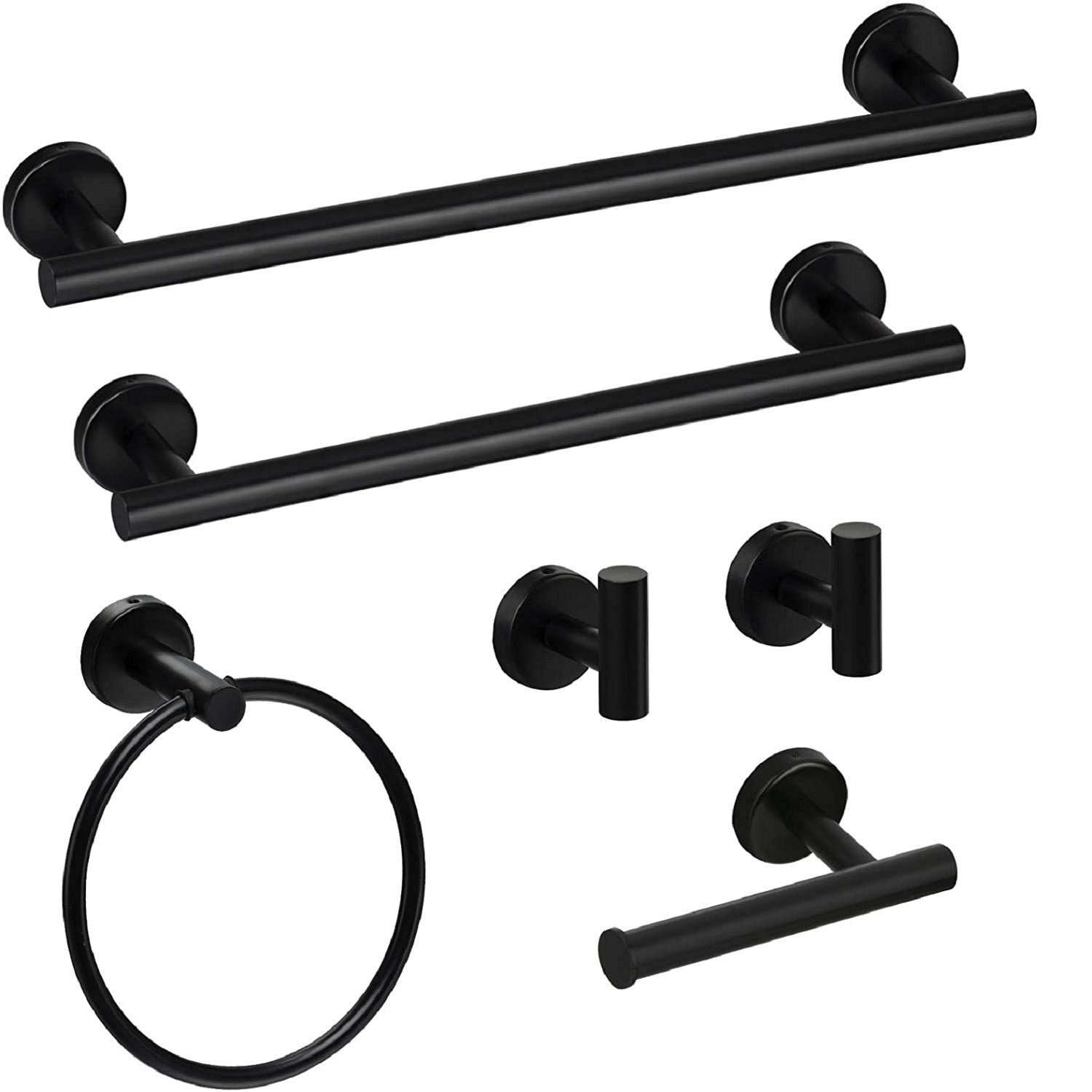 6 Piece Stainless Steel Bathroom Towel Rack Set - View 3
