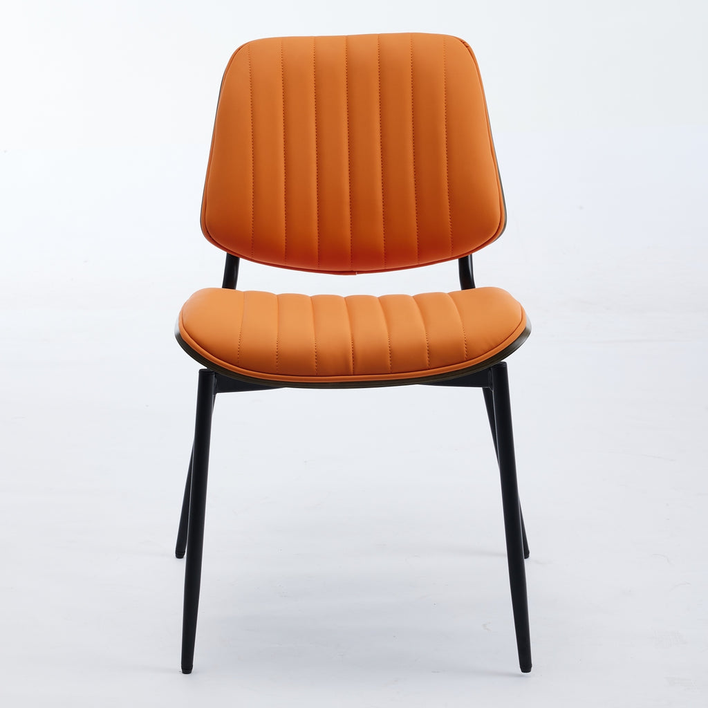 Mid Century Modern Dining Chairs Set of 2 - angle view showing design details