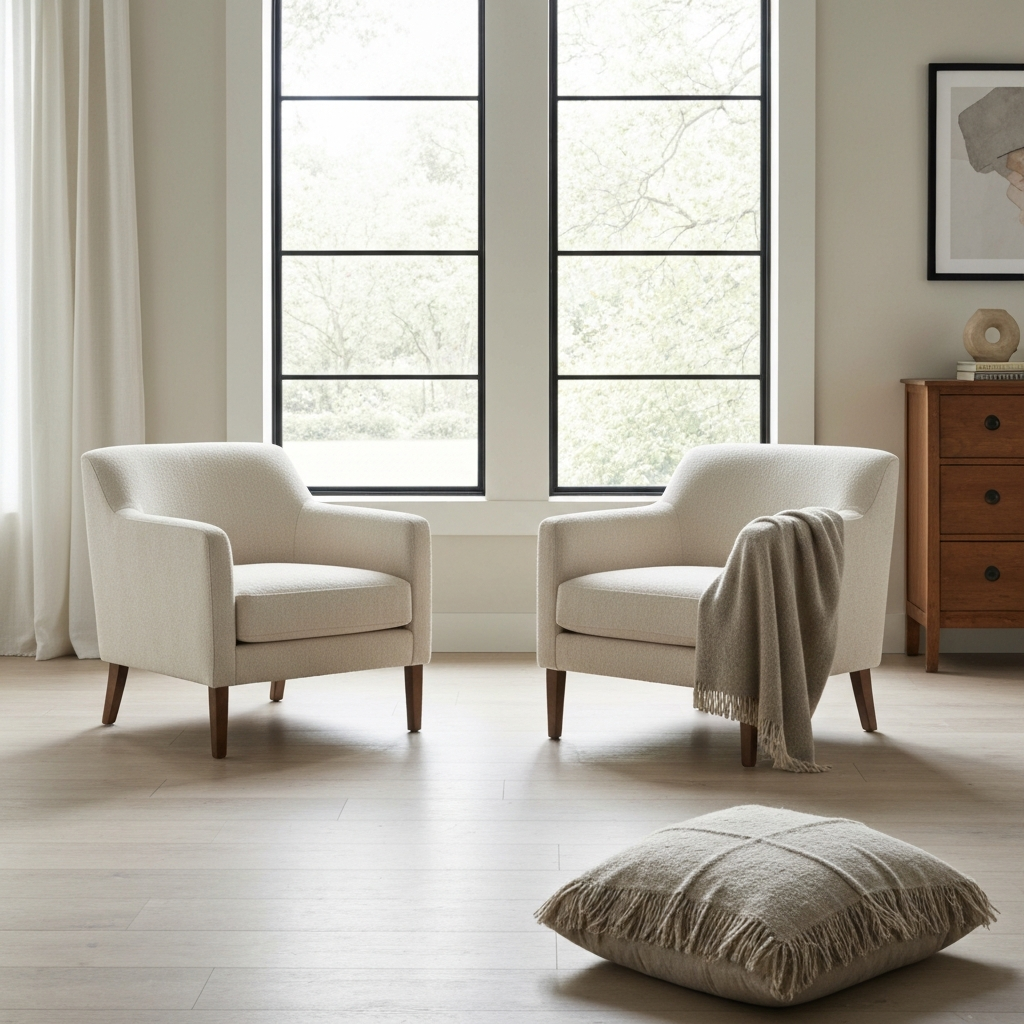 Perla Club Chairs Set of 2 - Cream — lifestyle scene 1