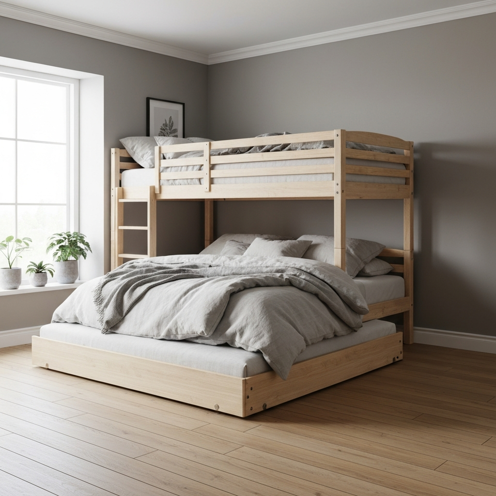 Brawnson Full over Full Bunk Bed with Trundle — lifestyle scene 1