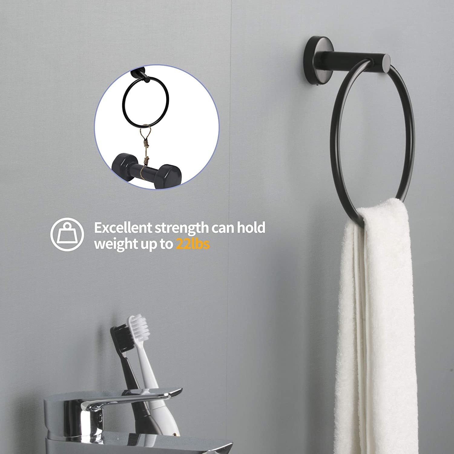 6 Piece Stainless Steel Bathroom Towel Rack Set - View 7