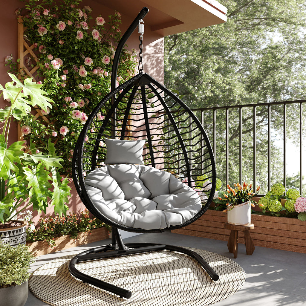 Indoor Outdoor Hanging Hammock Chair with Stand