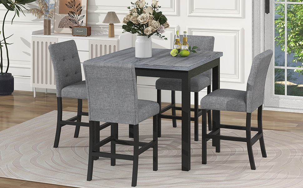 black 5‑Piece Counter‑Height Dining Set – Black - product image 20